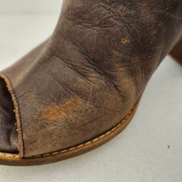 MTNG ORIGINAL Made in Spain Madino Testa Ankle Open Toe Boot Bootie sz 37 - Picture 3 of 8